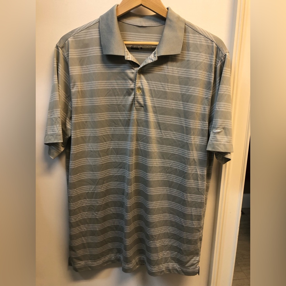 Men’s Large Dri-Fit Nike Golf Polo - Gray